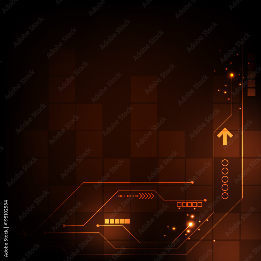 Fototapeta premium Vector technology in electronic circuit concept.