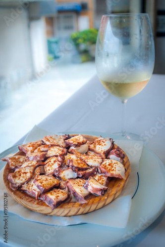 Galician style octopus, pulpo a la gallega photo