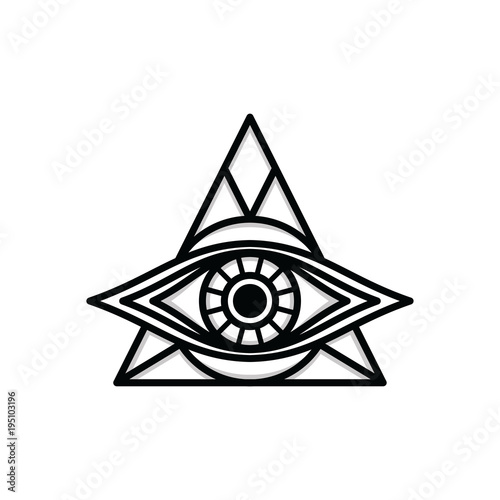 one eye sign symbol logo logotype