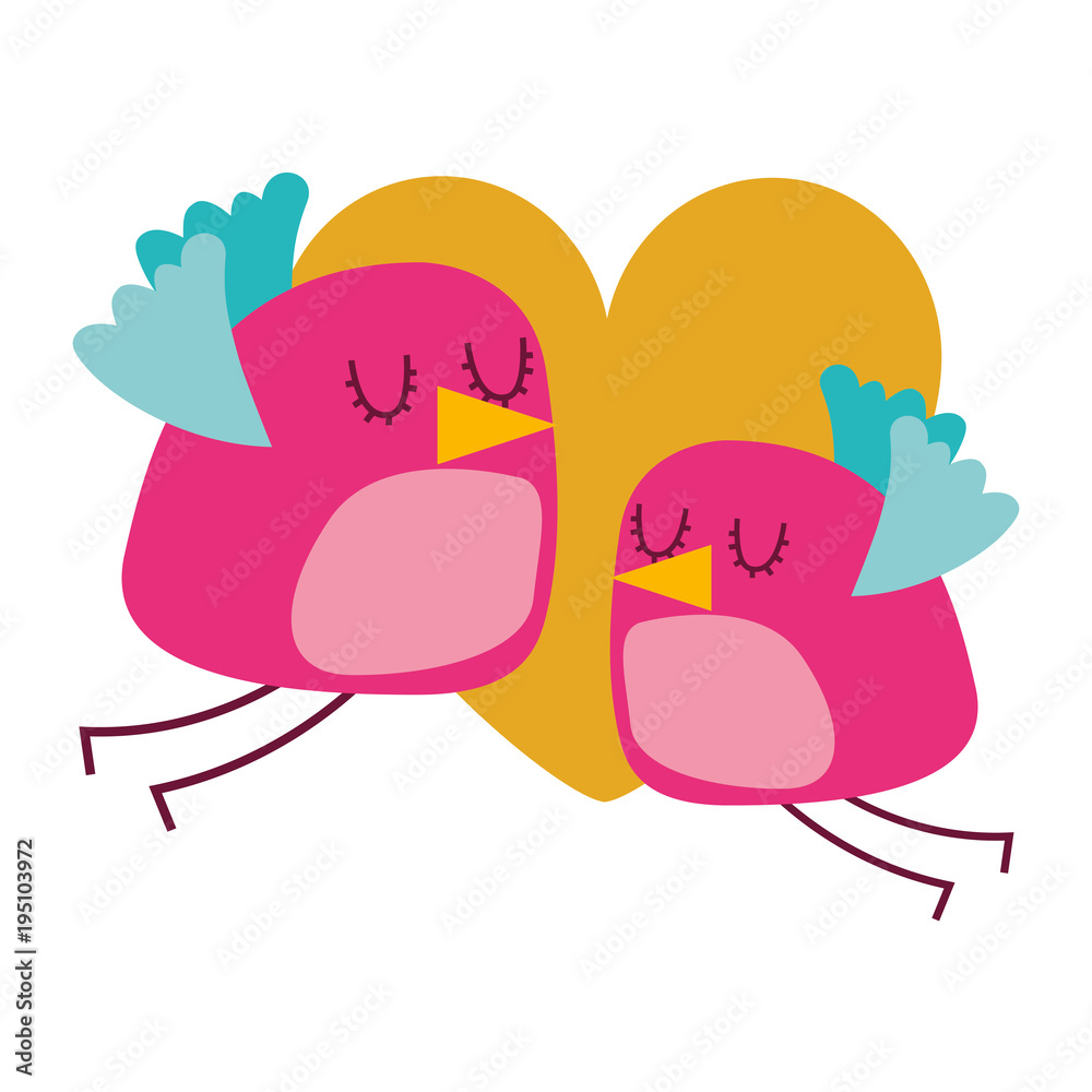 cute flying birds heart in love romance cute flying birds heart in love romance