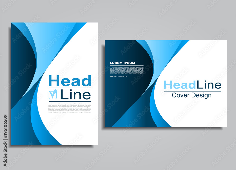 Book album brochure flyer cover design template. Vector illustration.