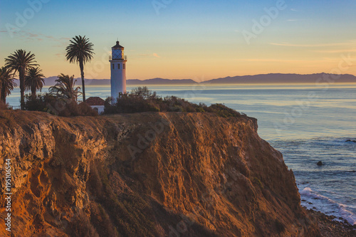 Beautiful Point Vicente Lighthouse at Sunset