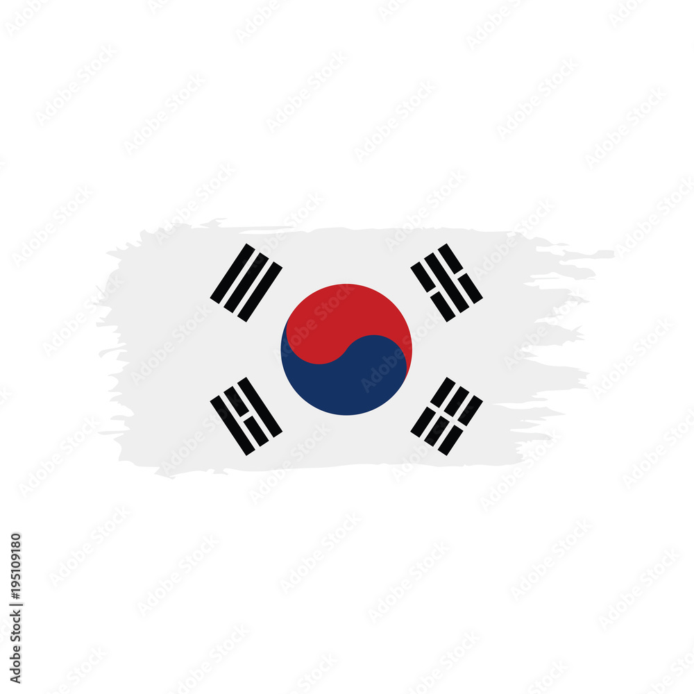 South Korean flag, vector illustration South Korean flag, vector illustration