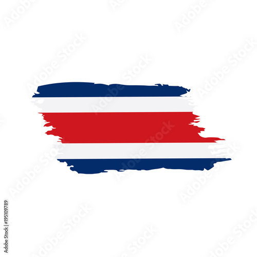 Costa Rica flag, vector illustration