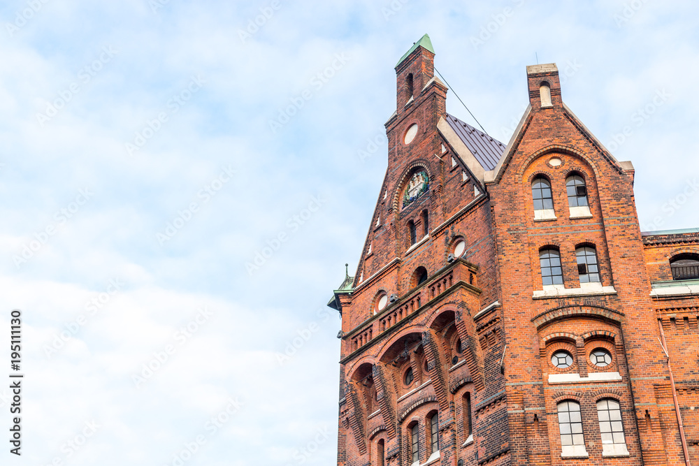 Dächer in der Speicherstadt in Hamburg