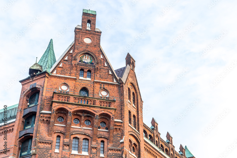 Dächer in der Speicherstadt in Hamburg