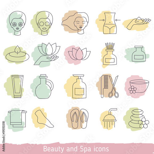 Spa icon set