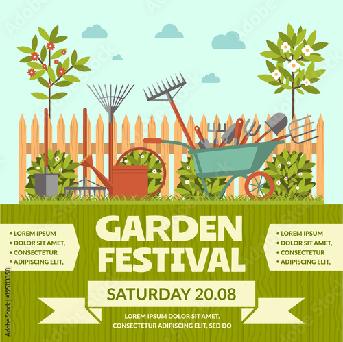Garden festival colorful poster © color885
