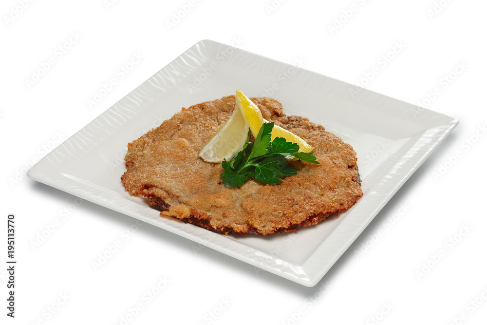 Layout for menu. Chopped meat in breading