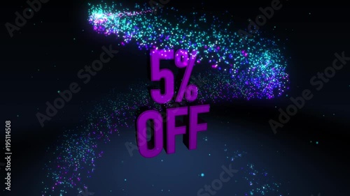 Magic shinning particle circle trail and 3D banner text 5% OFF