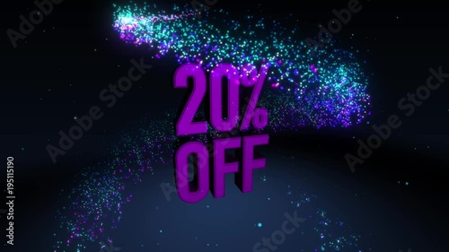 Magic shinning particle circle trail and 3D banner text 20% OFF