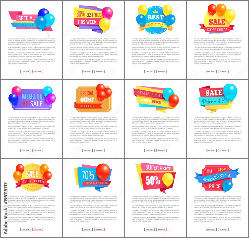 Special Discount Weekend Sale Best Balloons Label Special Discount Weekend Sale Best Balloons Label