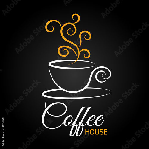 Coffee cup design black concept vector eps 10