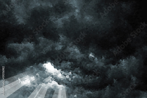 Vector polygonal Storm Sky