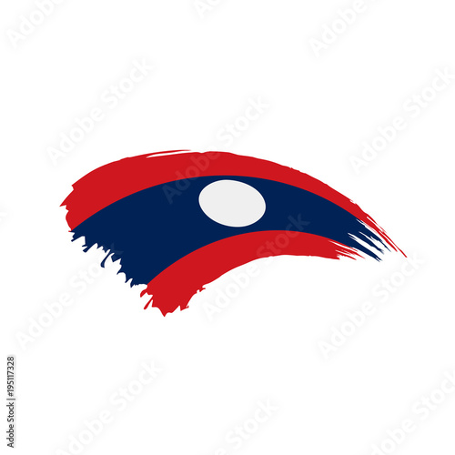 Laos flag, vector illustration