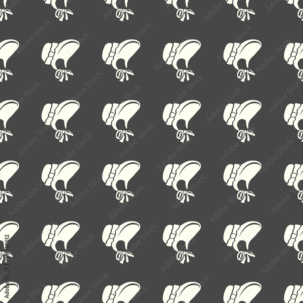Headdresses for women vector illustration on a seamless pattern background Headdresses for women vector illustration on a seamless pattern background