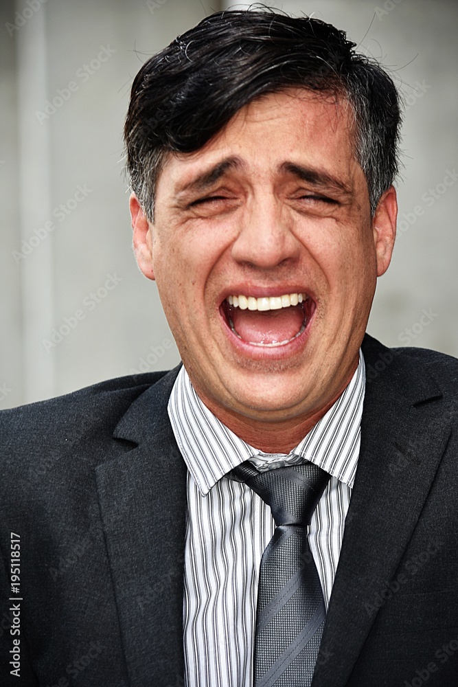 Business Man And Laughter Wearing Business Suit Business Man And Laughter Wearing Business Suit