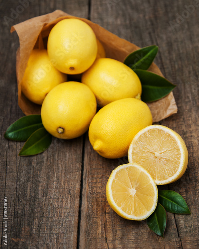 Fresh ripe lemons