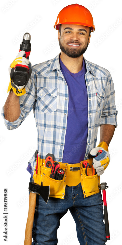 Construction worker isolated on white Construction worker isolated on white