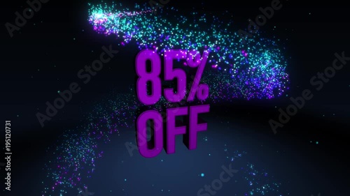 Magic shinning particle circle trail and 3D banner text 85% OFF