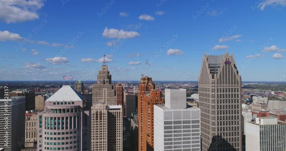 Detroit Waterfront Skyline Aerial Day 13 Detroit Waterfront Skyline Aerial Day 13