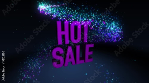 Magic shinning particle circle trail and 3D banner text HOT SALE