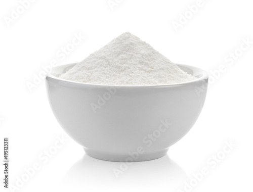 Creamer, Coffee whitener, Non-dairy creamer in a bowl on white background