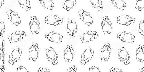Bear seamless polar bear vector pattern isolated vector wallpaper background cartoon doodle white