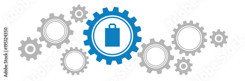 Zahnräder Banner - Papiertüte