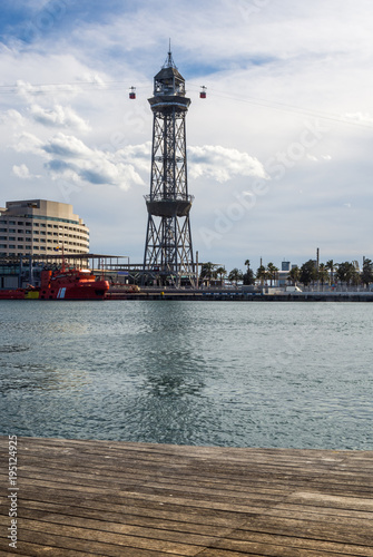 Photograph of the city of Barcelona in Spain. Exactly the place is la Barceloneta .