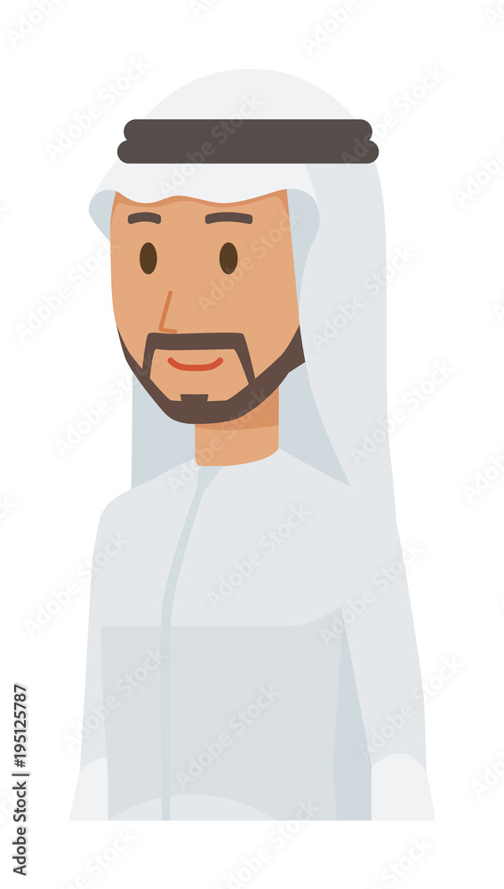 An arab man wearing ethnic costumes is walking An arab man wearing ethnic costumes is walking