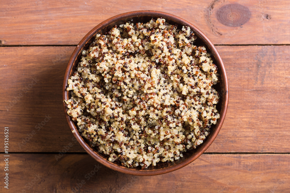 Healthy colorful cooked quinoa Healthy colorful cooked quinoa