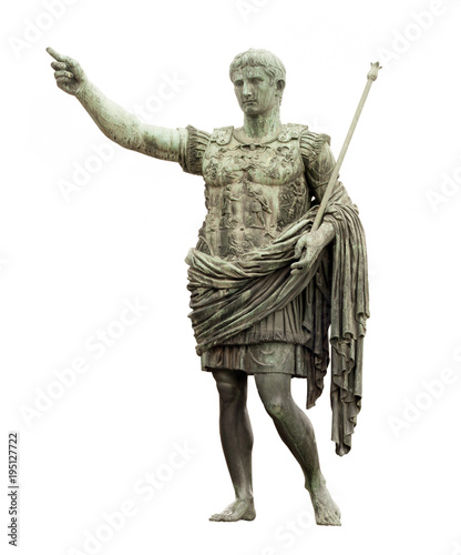 statue of Caesar in Rome isolated on white photo