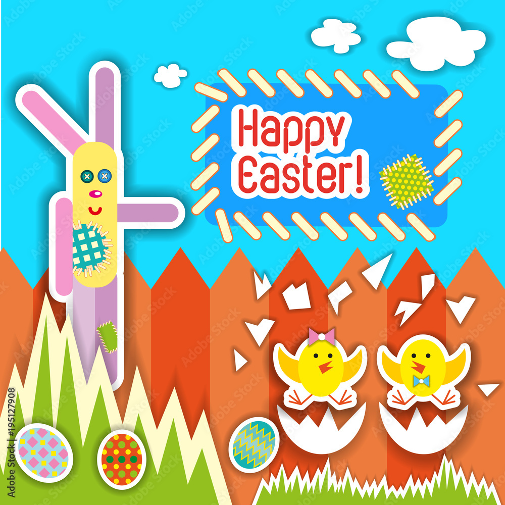 Fototapeta premium Happy Easter Background