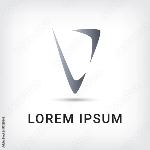 letter v vector logo design template, angle icon, corner sign, triangle symbol, vector illustration