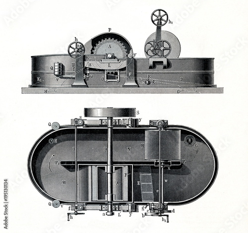 Hollander beater (from Meyers Lexikon, 1896, 13/484/485)