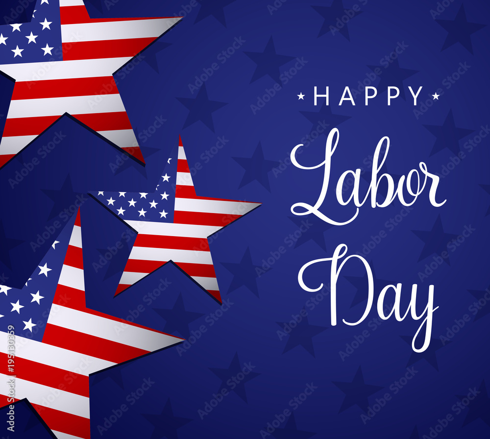 Labor Day. USA Labor Day background. Stars of USA flags Labor Day. USA Labor Day background. Stars of USA flags