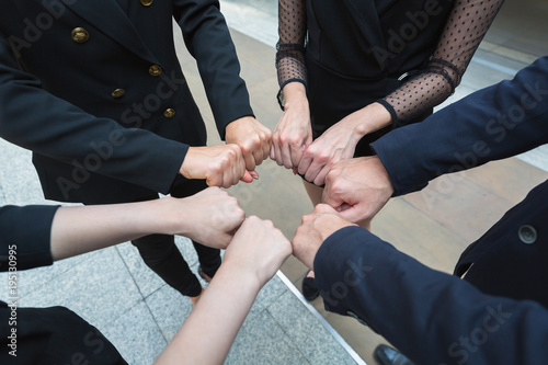 Business teamwork hands concept