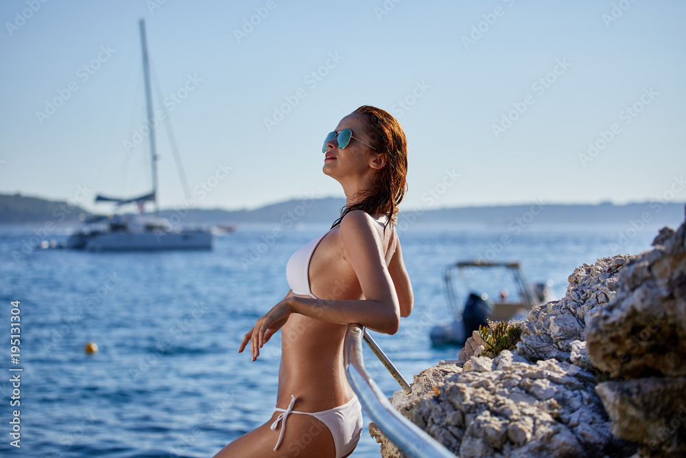 Sexy redhead girl on vacation in croatia Sexy redhead girl on vacation in croatia
