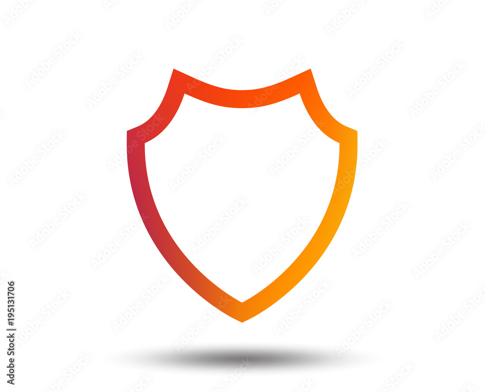 Shield sign icon. Protection symbol. Blurred gradient design element. Vivid graphic flat icon. Vector Shield sign icon. Protection symbol. Blurred gradient design element. Vivid graphic flat icon. Vector