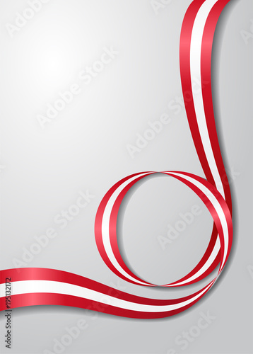 Austrian flag wavy background. Vector illustration.