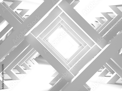 Abstract Modern White Architecture Background