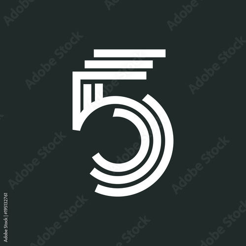 vector 5 logo stock modern shape download template photo