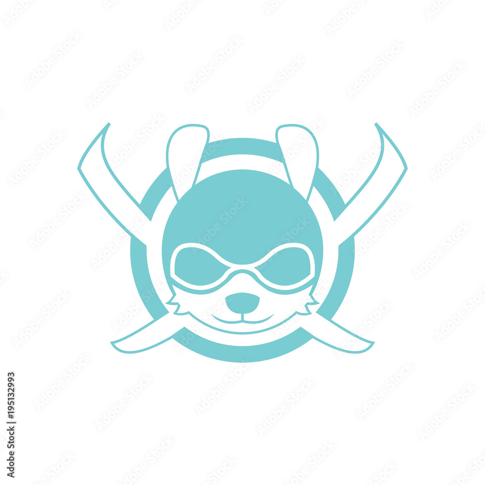 bunny logo illustration graphic style modern