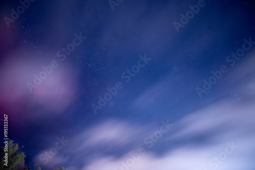 Star Cluster in the night sky with windy and mist in the winter, space background picture © furyoku