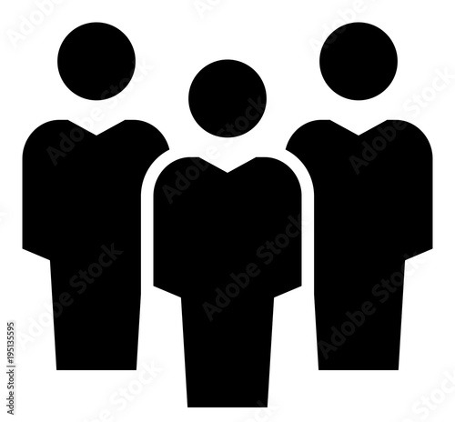 Vector icon of people group