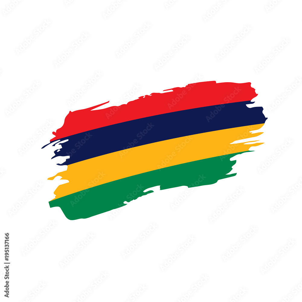 Fototapeta premium Mauritius flag, vector illustration