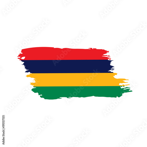 Mauritius flag  vector illustration