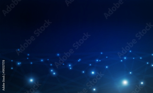 Blue light network background. Vector illustration.