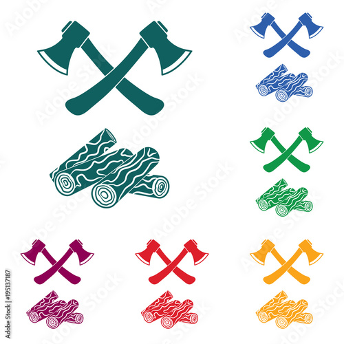 The ax and firewood icon